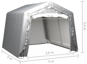 szürke acél tárolósátor 300 x 300 cm