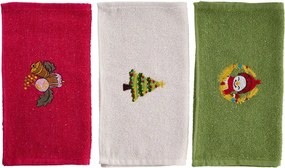 Xmas 3 részes pamut kéztörlő szett 30 × 50 cm