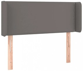 szürke műbőr LED-es fejtámla 83x16x78/88 cm