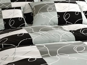 Pamut ágynemű SQUARES BLEND szürke Ágyneműhuzat mérete: 70 x 90 cm | 140 x 200 cm