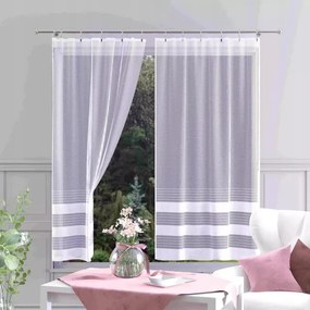 Gyönyörű delikát függöny jacquard panel fehér Agapit nappaliba 90x140cm