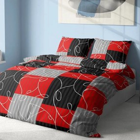 Krepp pamut ágynemű Homa PURA RED DAME 2 részes 140x200 cm