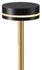 Dimmelhető újratölthető LED asztali lámpa SAM LED/5W/5V 3600 mAh fekete/arany
