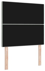 LED fejtámla világosszürke 100 cm bársony