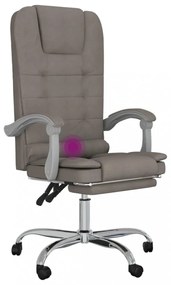 vidaXL tópszínű szövet dönthető irodai masszázsfotel