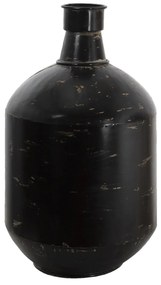 Fekete antikolt dekor váza 45 cm