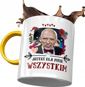 Sárga Janusz Corwin Mikke bögre Ajándék Nyomtatott Fotóval