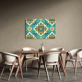 Kép - Türkiz minta (90x60 cm)