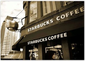 Poszterek 100x70 Starbucks Coffee Sepia