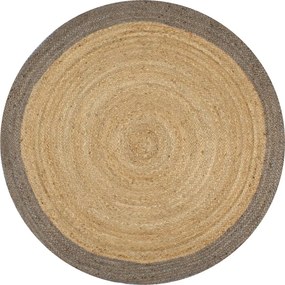 vidaXL szürke szélű kézzel font jutaszőnyeg 150 cm