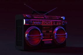 Öntapadó fotótapéta rádio disco rádió a 90-es évekből