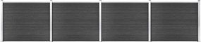 vidaXL szürke WPC kerítéspanelszett 699 x 146 cm