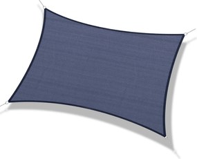 Outsunny Téglalap alakú napernyő 4x6 m terasz árnyékoló UV-védő rozsdamentes acél gyűrűkkel és nylon kötelekkel a kerthez | Aosom