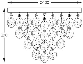 Zuma Line 18365L - Felületre szerelhető csillár  PARDO 5xE14/40W/230V króm