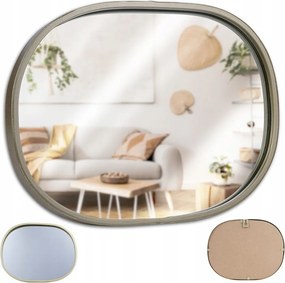 Fali tükör arany lógó kör arany fém keretben 25,5x20 cm