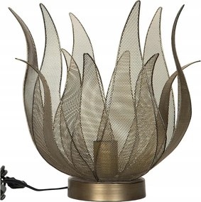 Éjjeli Asztali Lámpa Arany Virág Loft Fém E27 hálószoba nappali 35cm