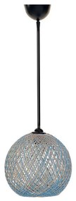 Csillár zsinóron JUTE 1xE27/60W/230V kék
