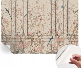 Design fali fotótapéta öntapadós Madarak és virágok 208x146 cm