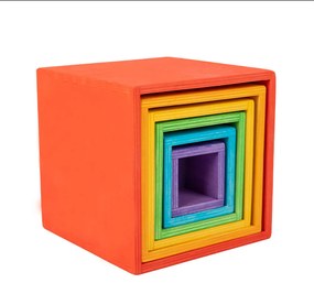 Szivárvány dobozos Montessori fajáték