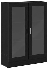 fekete tölgy színű szerelt fa könyvszekrény 82,5x30,5x115 cm