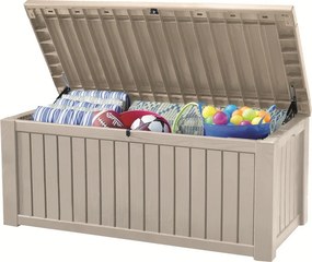 Keter Rockwood 570 l kerti tárolódoboz, krém színű
