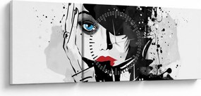 Kép - A titokzatos nő (órával) (90x30 cm)