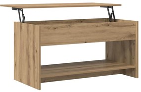 Dohányzóasztal kézműves tölgy 102 x 50 x 52.5 cm Faanyag