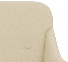 vidaXL krémszínű szövet pad 110 x 76 x 80 cm