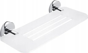 Nimco Unix lyukas fürdőszobai polc, matt fehér, 30 cm Un X330-26