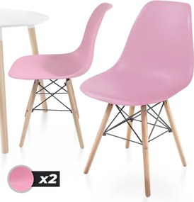 MIADOMODO Étkezőszék műanyag ülés  2 db rózsaszín