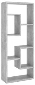 betonszürke szerelt fa fali polc 36 x 16 x 90 cm
