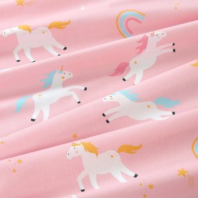 Goldea gyermek pamut párnahuzat - vidám egyszarvúak 40 x 40 cm
