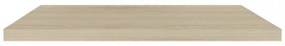 4 db tölgyszínű MDF lebegő fali polc 90 x 23,5 x 3,8 cm