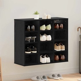 Cipősszekrény polcokkal Musta tammi 77.5 x 30 x 67 cm Faanyag