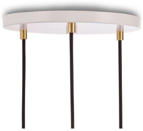 Fehér-natúr színű dimmelhető függőlámpa ø 25 cm – tala