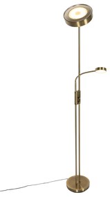 Állólámpa bronz LED-del és dimmerrel, olvasólámpával - Kelso