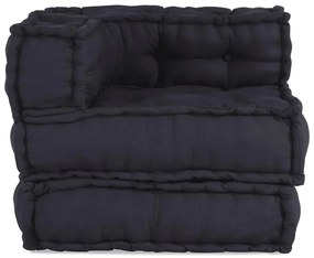 antracit szövet moduláris puff 70x70x54