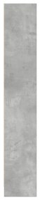 betonszürke szerelt fa könyvespolc 40 x 24 x 143 cm