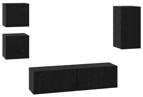 TV szekrény garnitúra 5 pcs Musta tammi 160 x 30 x 30.5 cm