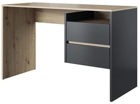 MARLO íróasztal fiókokkal, artisan tölgy/antracit