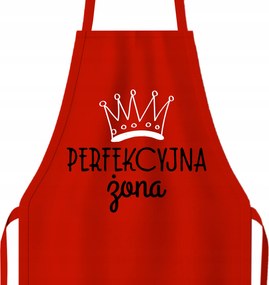 Pamut Konyhai Kötény Szakácsnak Piros Tökéletes Feleség Minták
