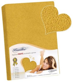 Bellatex frotté lepedő mustár, 120 x 200 cm