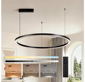 Brilagi - dimmelhető LED kábeles függeszték PORTOFINO LED/60W/230V átm. 80 cm fekete +távirányító