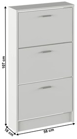 Cipőtároló (cipősszekrény) Mobby  13 (fehér). 1065340