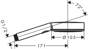 Hansgrohe Pulsify Select S, kézi zuhany 105 3jet Relaxation, fekete matt, HAN-24110670