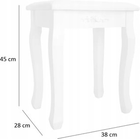 WHITE BARROCO taburett