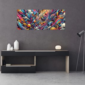 Kép - Színes graffiti (120x50 cm)