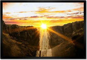 Poszterek keretben 60x40 Naplemente Vízesés