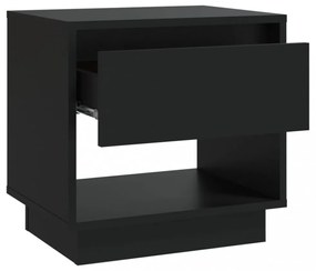 2 db fekete forgácslap éjjeliszekrény 45 x 34 x 44 cm