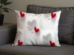 2 db dekoratív mikroszálas párnahuzat szett HEARTIZIA 50x70 cm, világosszürke